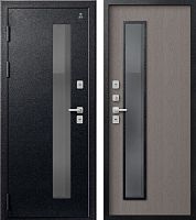 Центурион Т-20-2025 Чёрный муар-Софт ясень грей (термодверь со стеклом)